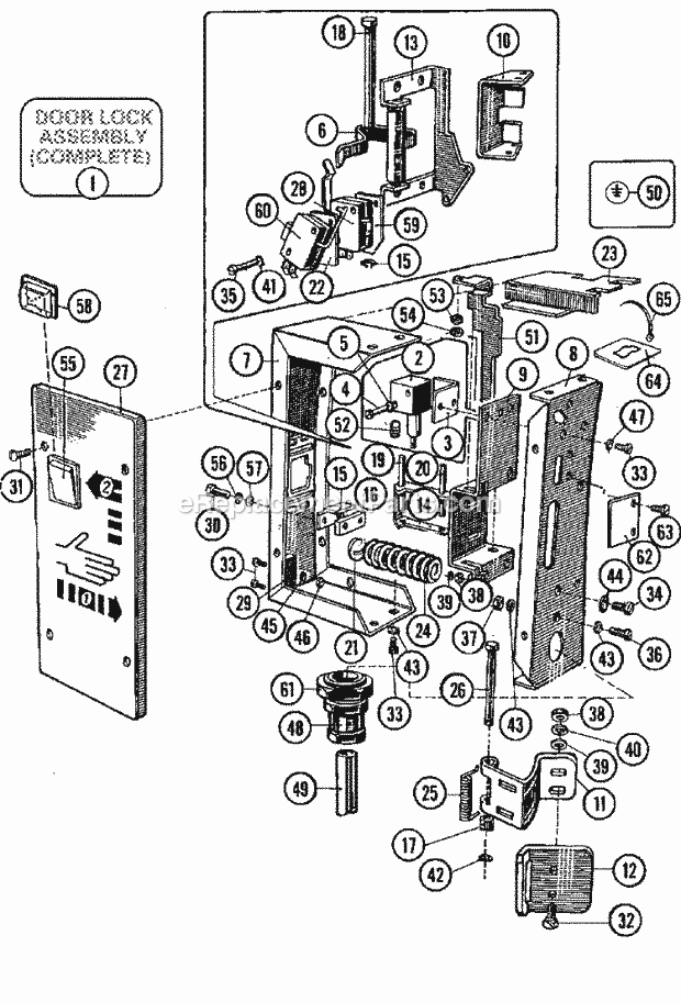 Maytag MFX80PNAVS Manual, (Washer) Door Lock Assembly Diagram