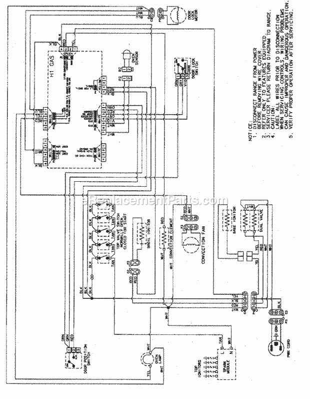 Maytag MGR5875QDQ Freestanding, Gas Maytag Cooking Wiring Information Diagram