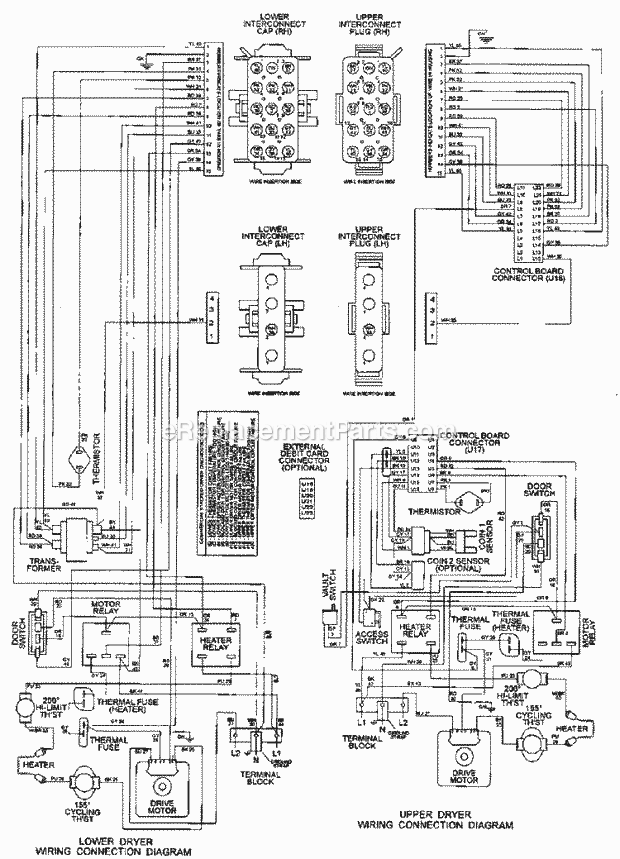 Maytag MHE15PDAYW Manual, (Dryer Ele) Wiring Information Diagram