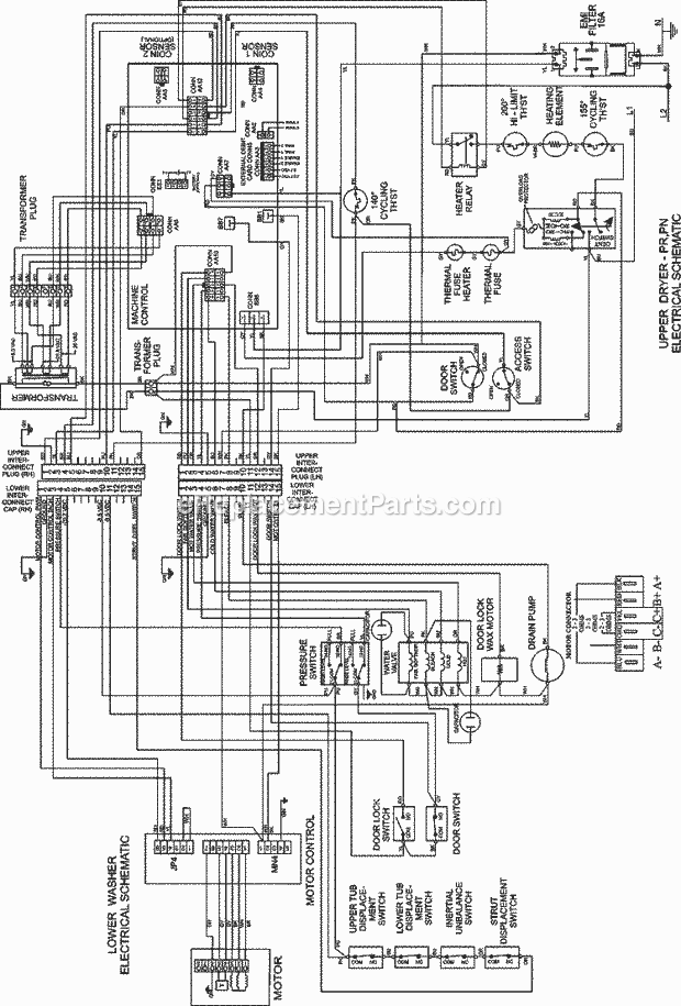 Maytag MLE19PNDYW Commercial Laundry (Dryer Ele) Wiring Information (Mle19pndyw) Diagram