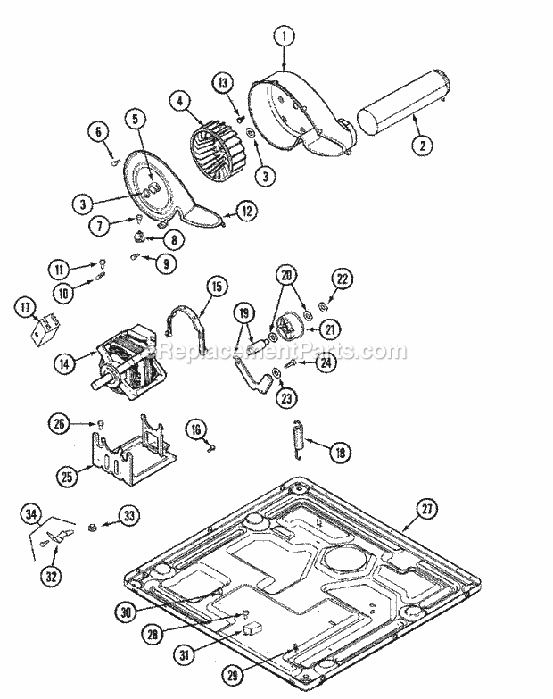 Maytag MLE19PRAZW Maytag Laundry (Dryer Ele) Motor Drive (Dryer) Diagram