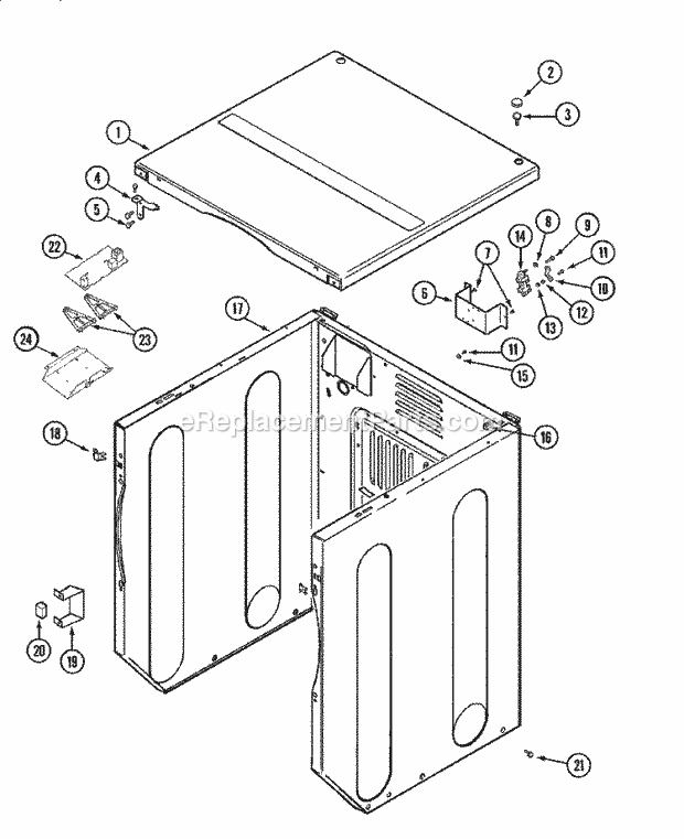 Maytag MLE2000AZW Maytag Laundry Cabinet - Front (Dryer) Diagram