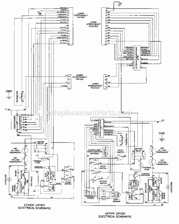 Maytag MLG15PDAWQ Manual, (Dryer Gas) Wiring Information Diagram
