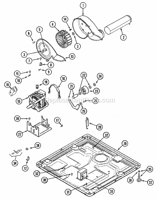 Maytag MLG15PDAXA Manual, (Dryer Gas) Motor Drive Diagram