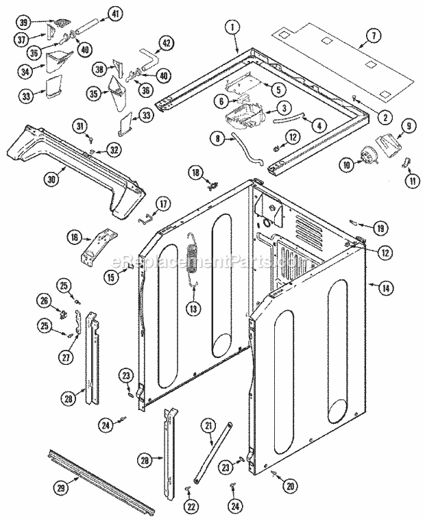 Maytag MLG2000AXW Maytag Laundry Cabinet - Front (Washer) Diagram