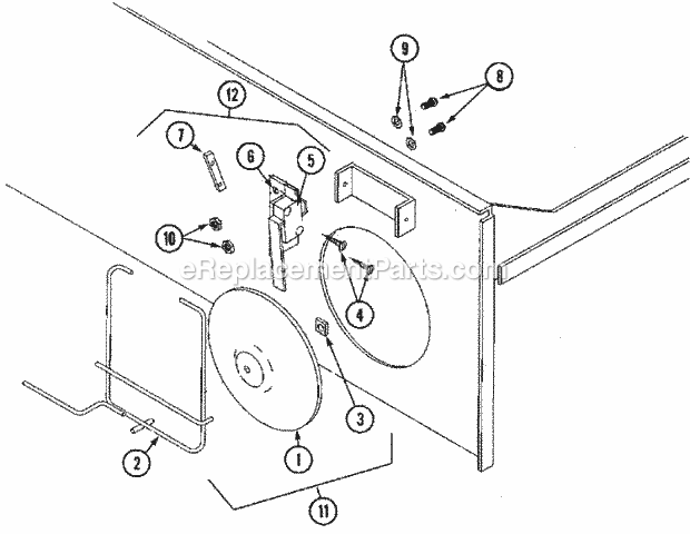 Maytag MLG31PCAWW Commercial Commercial Dryer Sail Switch Assembly Diagram