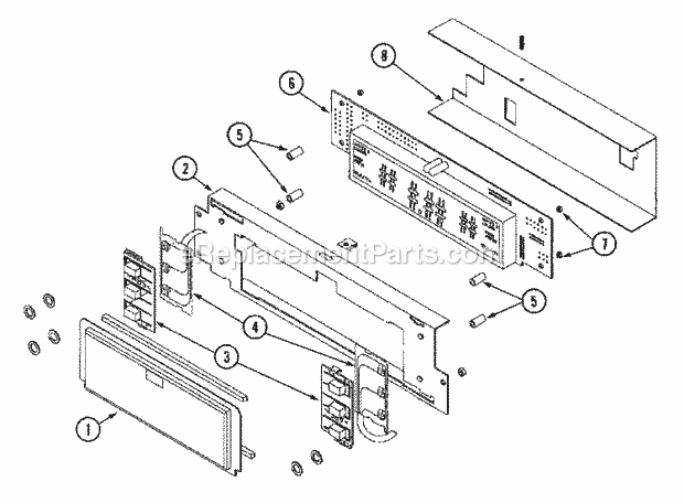 Maytag MLG32PDBWQ Manual, (Dryer Gas) Microprocessor Assembly Diagram