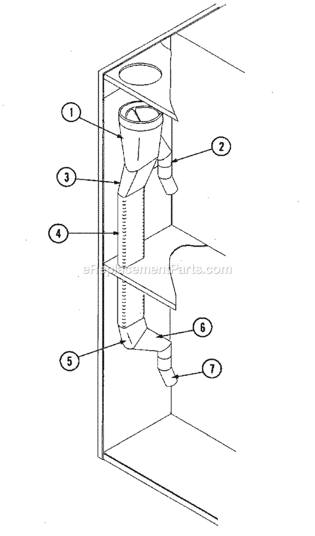 Maytag MLG32PDBWQ Manual, (Dryer Gas) Exhaust Ducting Assembly Diagram