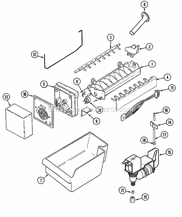 Maytag MTB1948DRQ Top Freezer Refrigerator Optional Ice Maker Kit - Uki1000axx (Bsq) Diagram