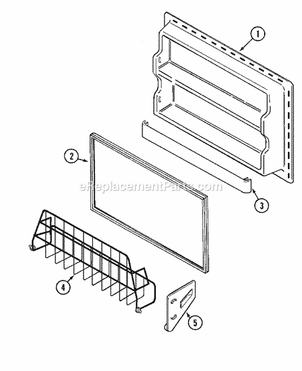 Maytag MTB2148DRA Top Freezer Top Mount Refrigerator Freezer Inner Door Diagram