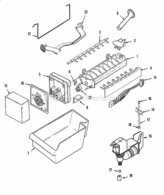 Maytag MTB2456FEB Top Freezer Maytag Refrigeration Optional Ice Maker Kit - Uki1500axx Diagram