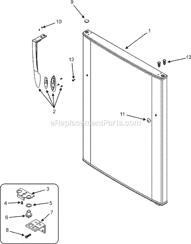 Maytag MTF1895AEW Top Freezer Maytag Refrigeration Fresh Food Outer Door Diagram