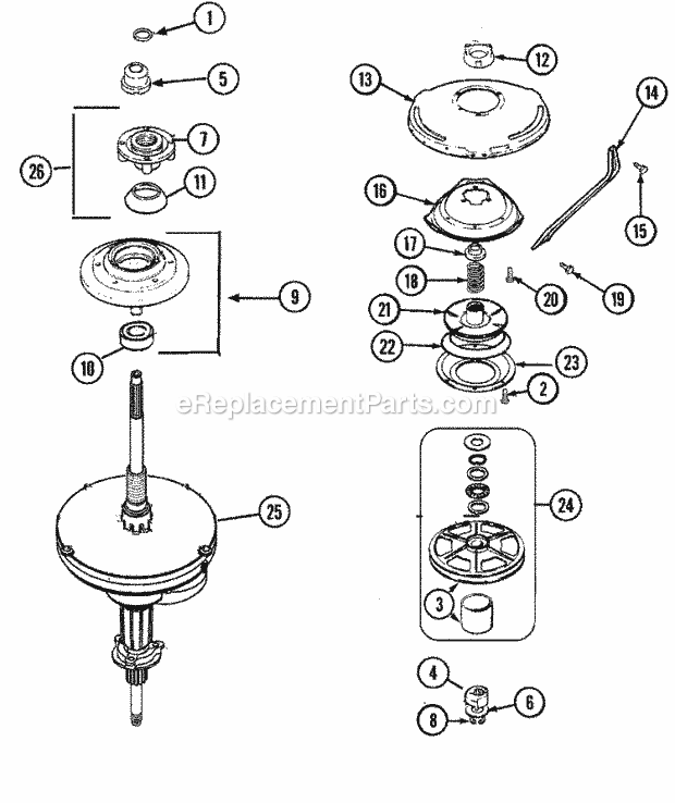 Maytag PAV5000AWQ Residential Maytag Laundry Transmission Diagram