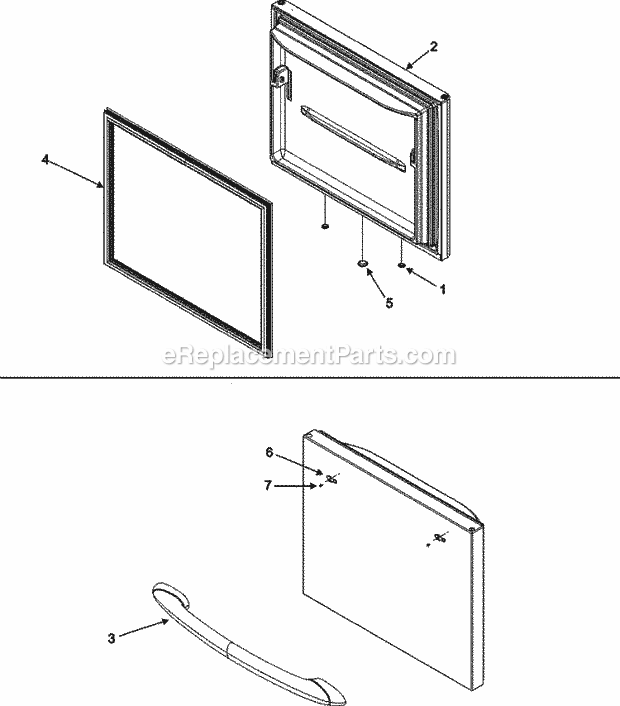 Maytag PBF2555HES Bottom Freezer Maytag Performa Refrigeration Freezer Door Diagram