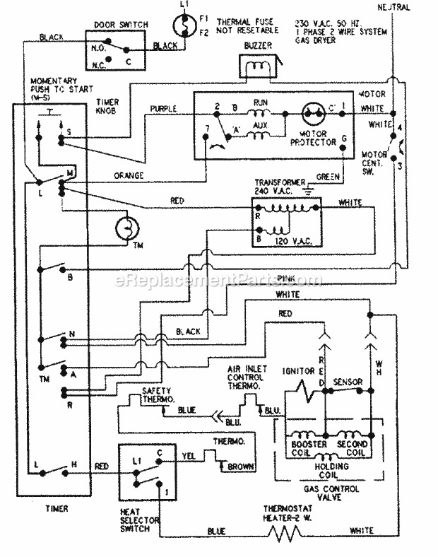 Maytag PYG2300AGW Residential Maytag Laundry Wiring Information Diagram