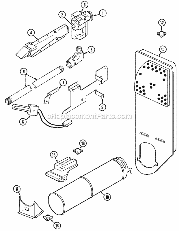 Maytag PYG3200AWW Residential Gas/Electric Dryers Gas Carrying Diagram