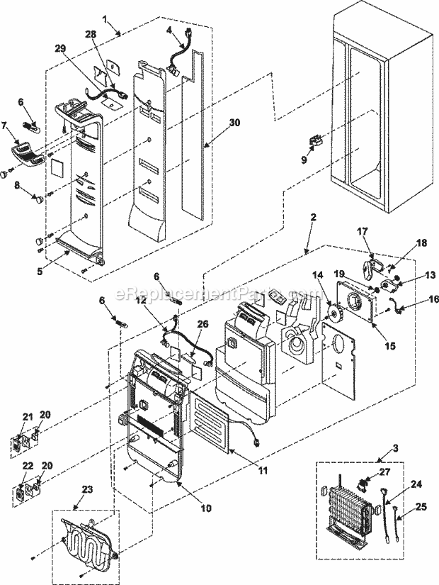 Maytag RS253BAVQ Ref - Sxs Refrigerator Compartment Diagram