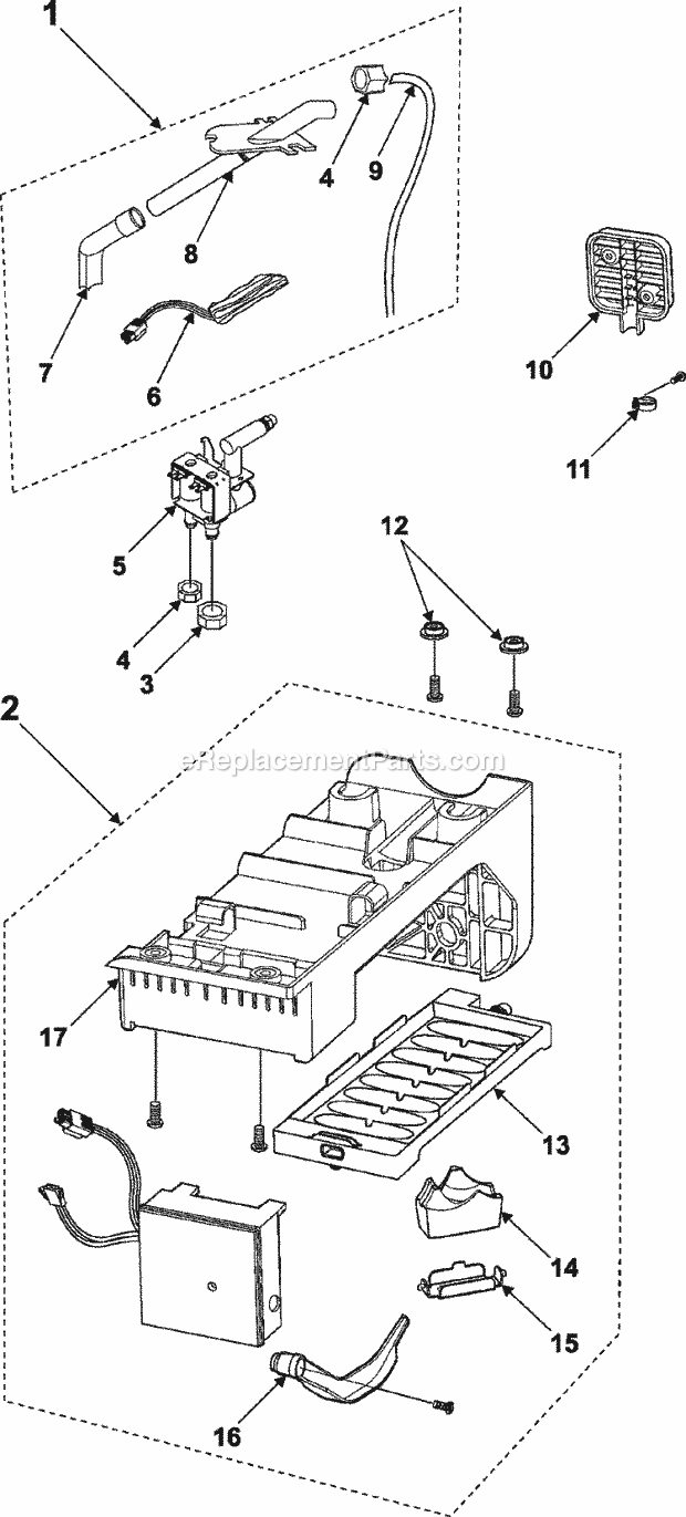 Maytag RS2623VQ Ref - Sxs Ice Maker Diagram