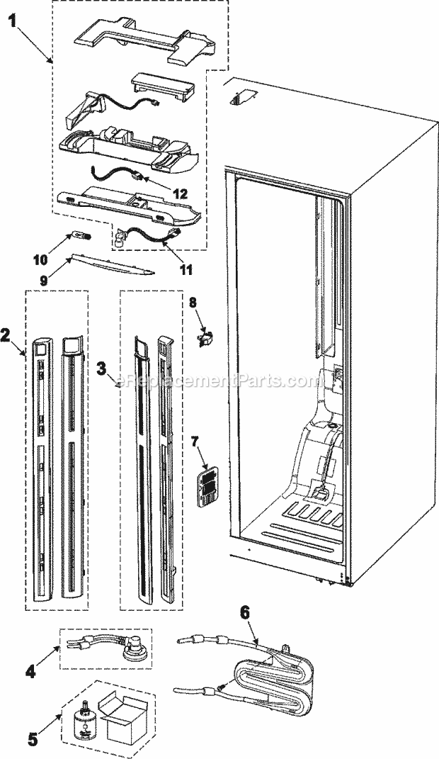 Maytag RS2623WW Ref - Sxs Refrigerator Compartment Diagram