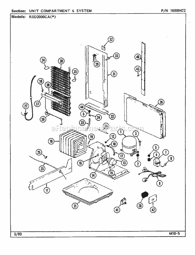 Maytag RSD2000CAL (DM06A) Mfg Number Dm06a, Ref - Sxs Unit Compartment & System Diagram