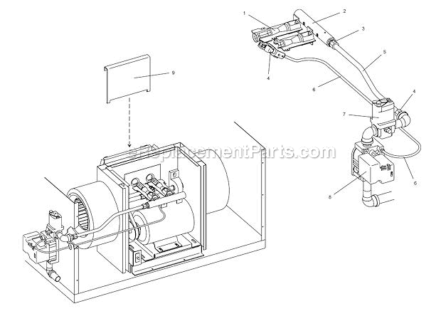 Middleby PS536 Gas and Electric Oven Gas Train Assembly Diagram