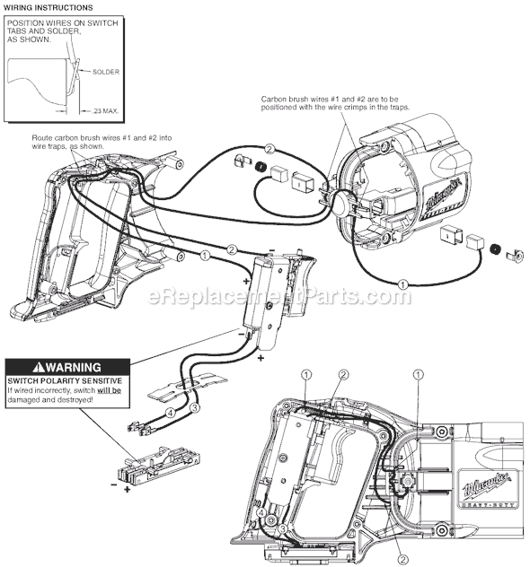 Milwaukee 0721-21 (SER A73A) Cordless D-Handle Rad Page B Diagram