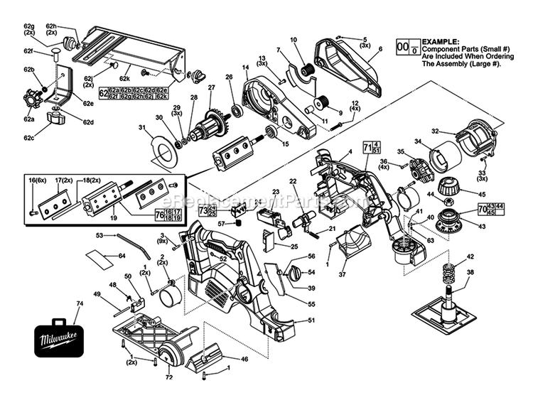 Milwaukee 2623-20 (G59A) M-18 planer Page A Diagram