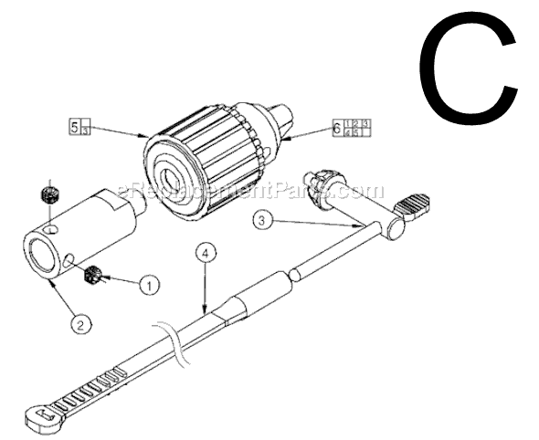Milwaukee 4270-20 (SER 373A) Mag Stand Assembly Page C Diagram