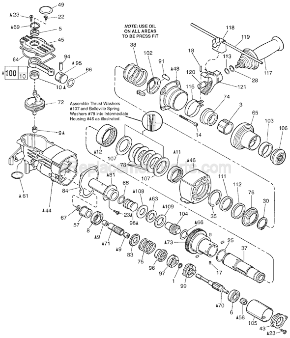Milwaukee 5313-55 (SER 885A) Rotary Hammer Page B Diagram