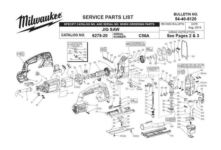 Milwaukee 6278-20 (C56A) 6278-20-(c56a) Page A Diagram