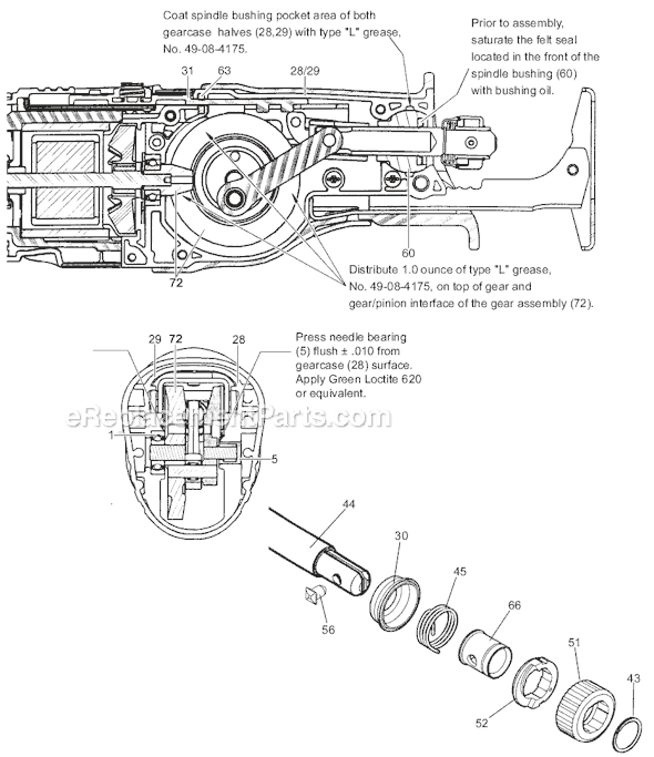 Milwaukee 6514-21 (SER 372A) Cordless 18 Volt Hatchet Sawzall Page B Diagram