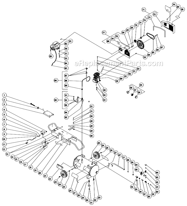 Mi-T-M AC1-PE15-20M Air Compressor Tank Assembly For Ac1-Pe15-20M (Before S/N 20004604) Diagram