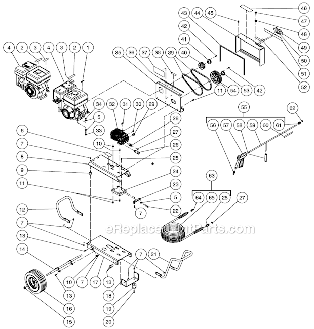 Mi-T-M CBA-2504-0MRB Industrial Cold Water Frame Assembly After S/N 10239171 Diagram