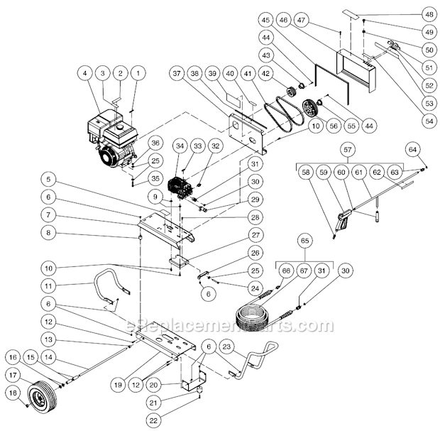 Mi-T-M CBA-4004-0MHB Industrial Cold Water Frame Assembly After S/N 10202373 Diagram