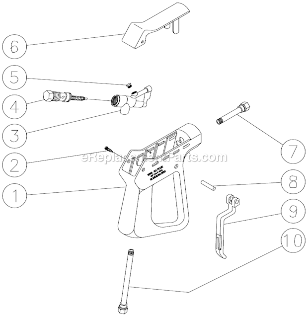 Mi-T-M CD-1504-1MHC Industrial Electric Cold Water Gun Assembly Diagram