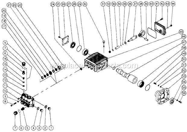 Mi-T-M CD-3304-0MHB Industrial Gasoline Cold Water Pump Assembly Diagram