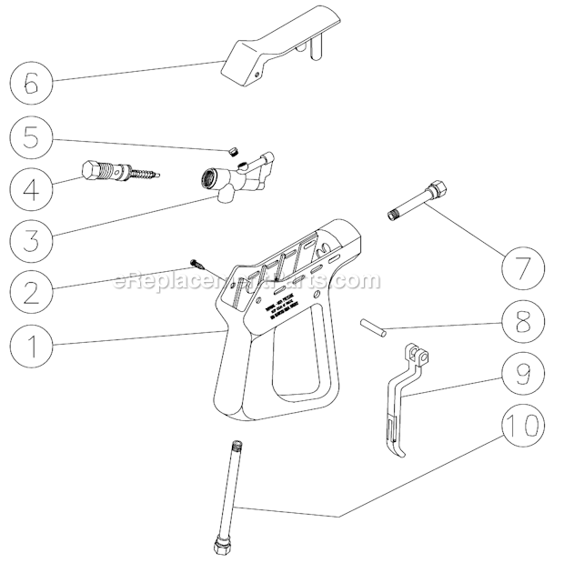 MI-T-M CM-2703-0MHB Cold Water Chore Master Gasoline Gun Assembly Diagram