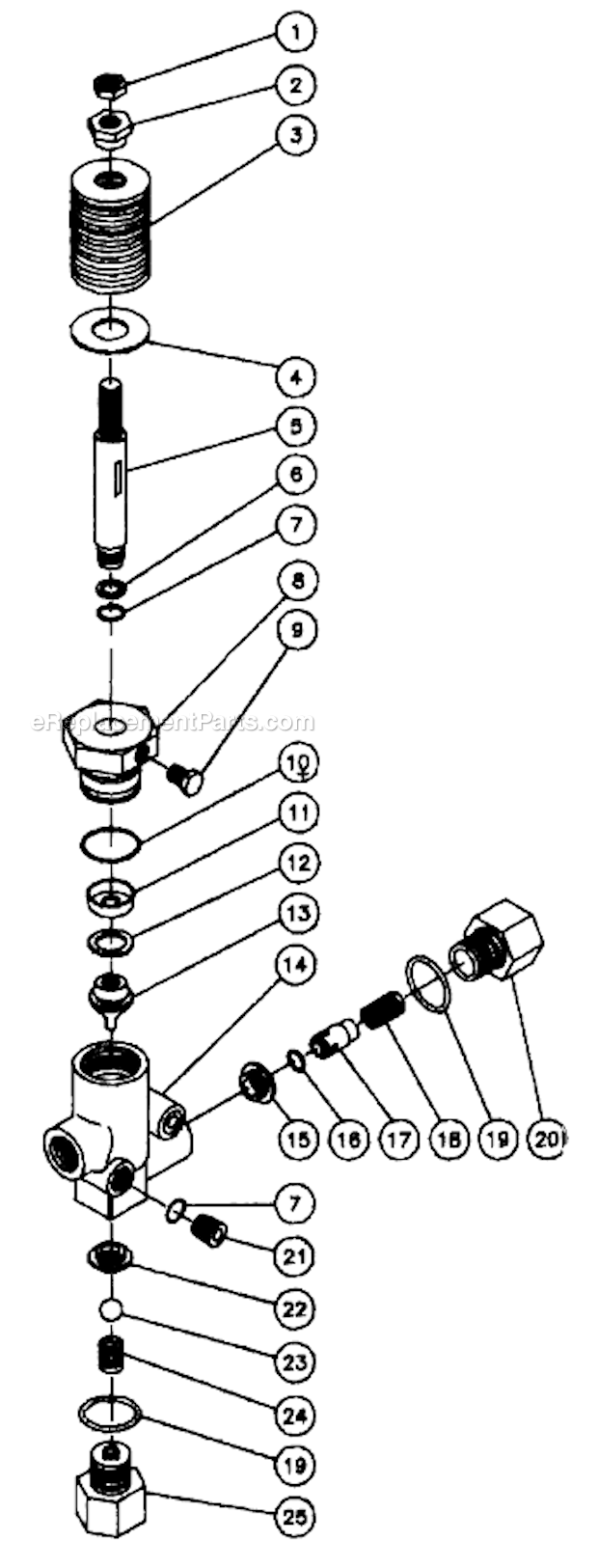 Mi-T-M CW-3004-0ME3 Industrial Cold Water Unloader Assembly Diagram