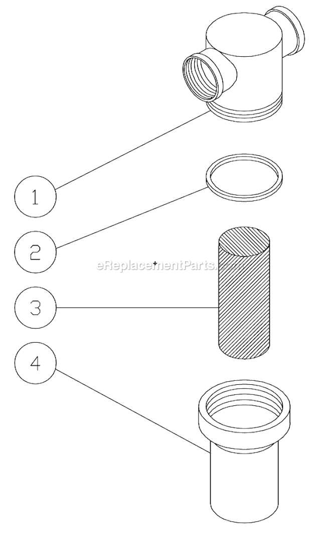 Mi-T-M HS-3005-CMK0 Industrial Hot Water Water Strainer Diagram