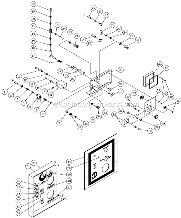 Mi-T-M HS-3005-CMK0 Industrial Hot Water Control Panel Diagram