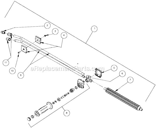 Mi-T-M HSE-3504-0M30 Industrial Hot Water Dual Lance Assembly Diagram