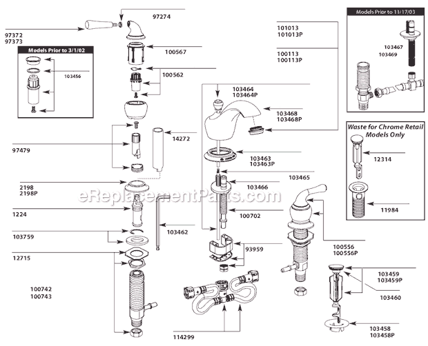 moen bathroom sink faucet parts diagram