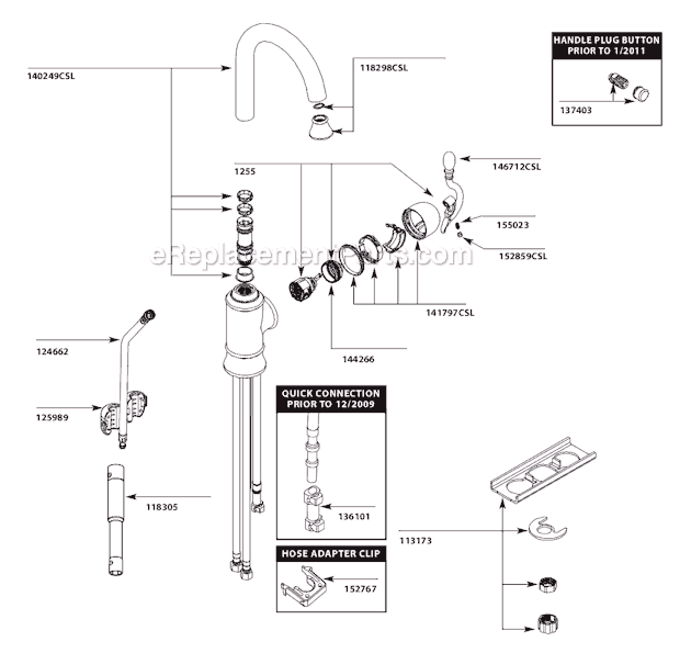 Moen S6208CSL Bar Faucet Page A Diagram