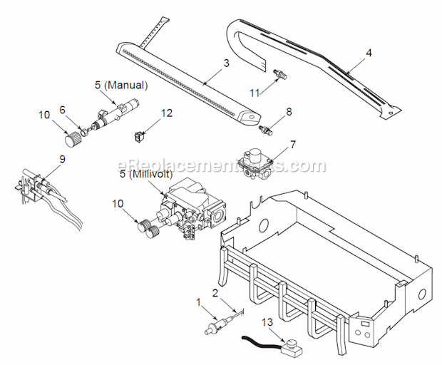 Monessen DEB24 Unvented Gas Log Heater Page B Diagram