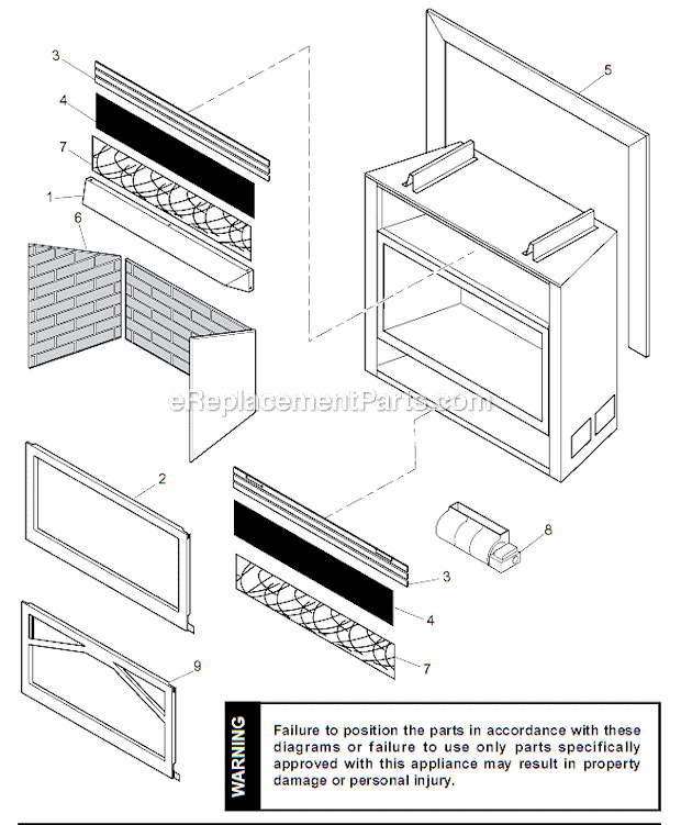 Monessen DFS36NVA Vent-Free Fireplace System Page C Diagram