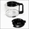Mr. Coffee Universal Decanter (includes 2 lid styles) Black part number: UD12-1