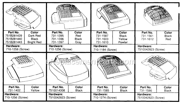 MTD 115-504A131 (1995) Push Walk-Behind Mower Page B Diagram