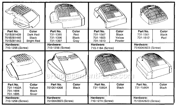 MTD 116-082A054 (1996) Push Walk-Behind Mower Page B Diagram