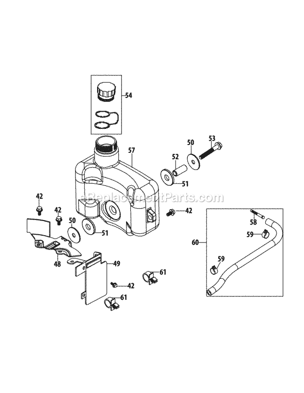 MTD 11A-02JX706 (2013) Lawn Mower 1P65Nu_Fuel_Tank Diagram