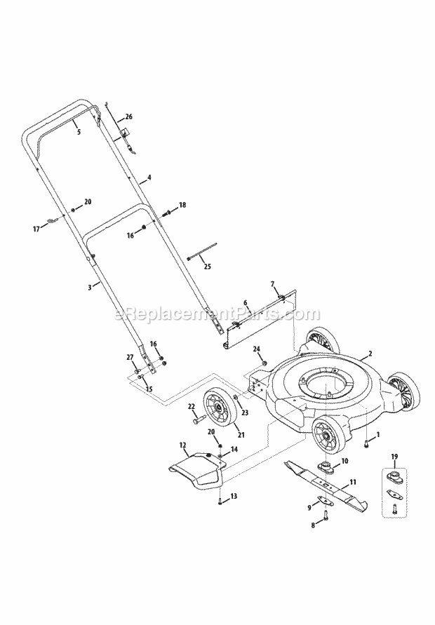 MTD 11A-02JX706 (2013) Lawn Mower General_Assembly Diagram